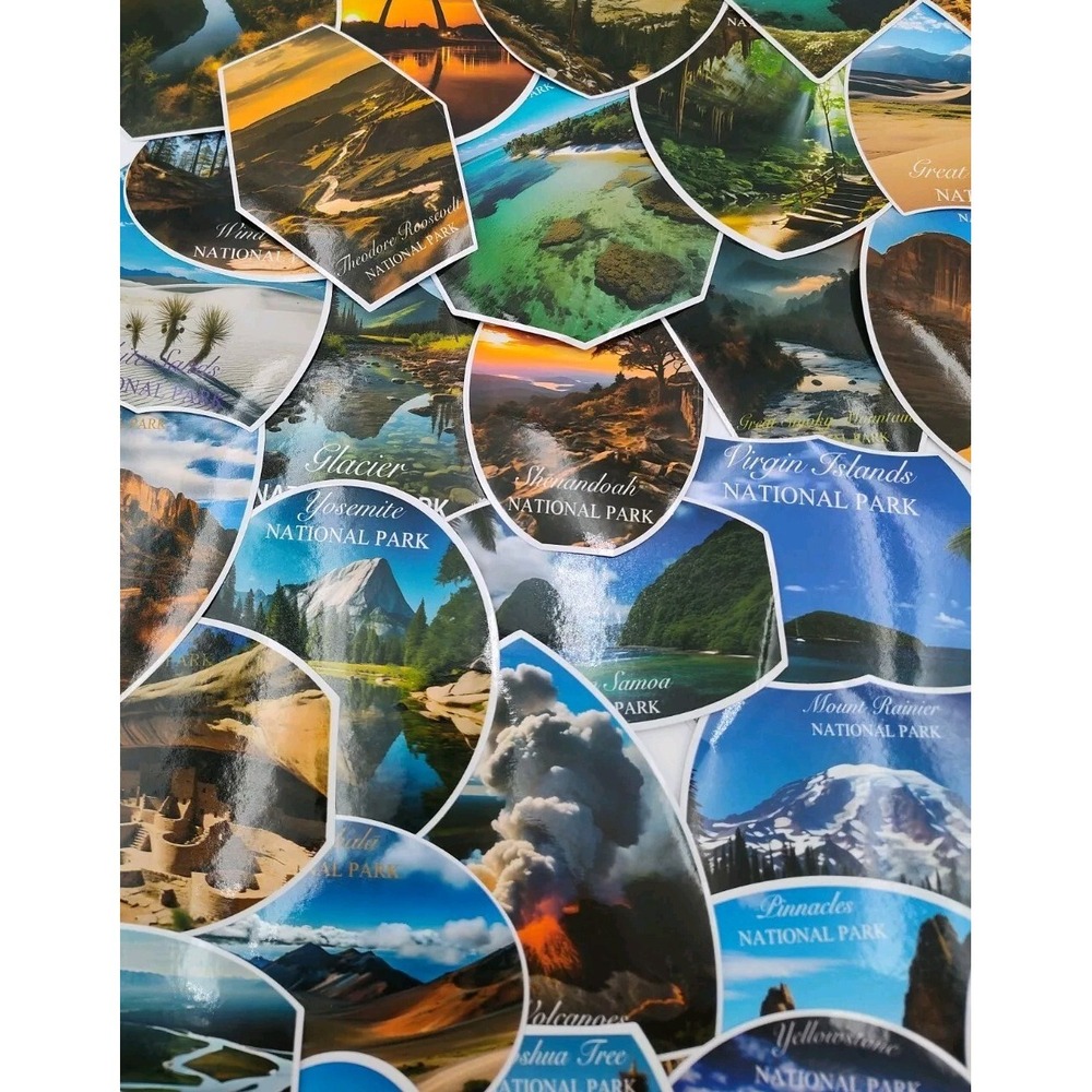 Set-63 U.S. National Park STICKERS Beautiful SEE B56.0DA1937